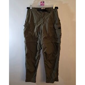 REI Women Convertible Cargo Pants Olive Green Hiking UPF 50+ Outdoor Size 12